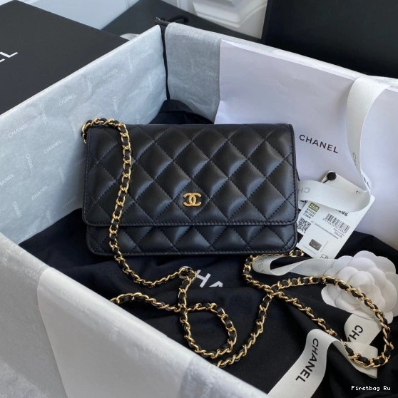 First Bag Ru WALLET CHAIN NEW CHANEL LAMBSKIN EDITION 0725
